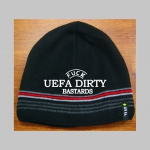 Fuck UEFA Dirty Bastards čierna pletená čiapka stredne hrubá vo vnútri naviac zateplená, univerzálna veľkosť, materiálové zloženie 100% akryl